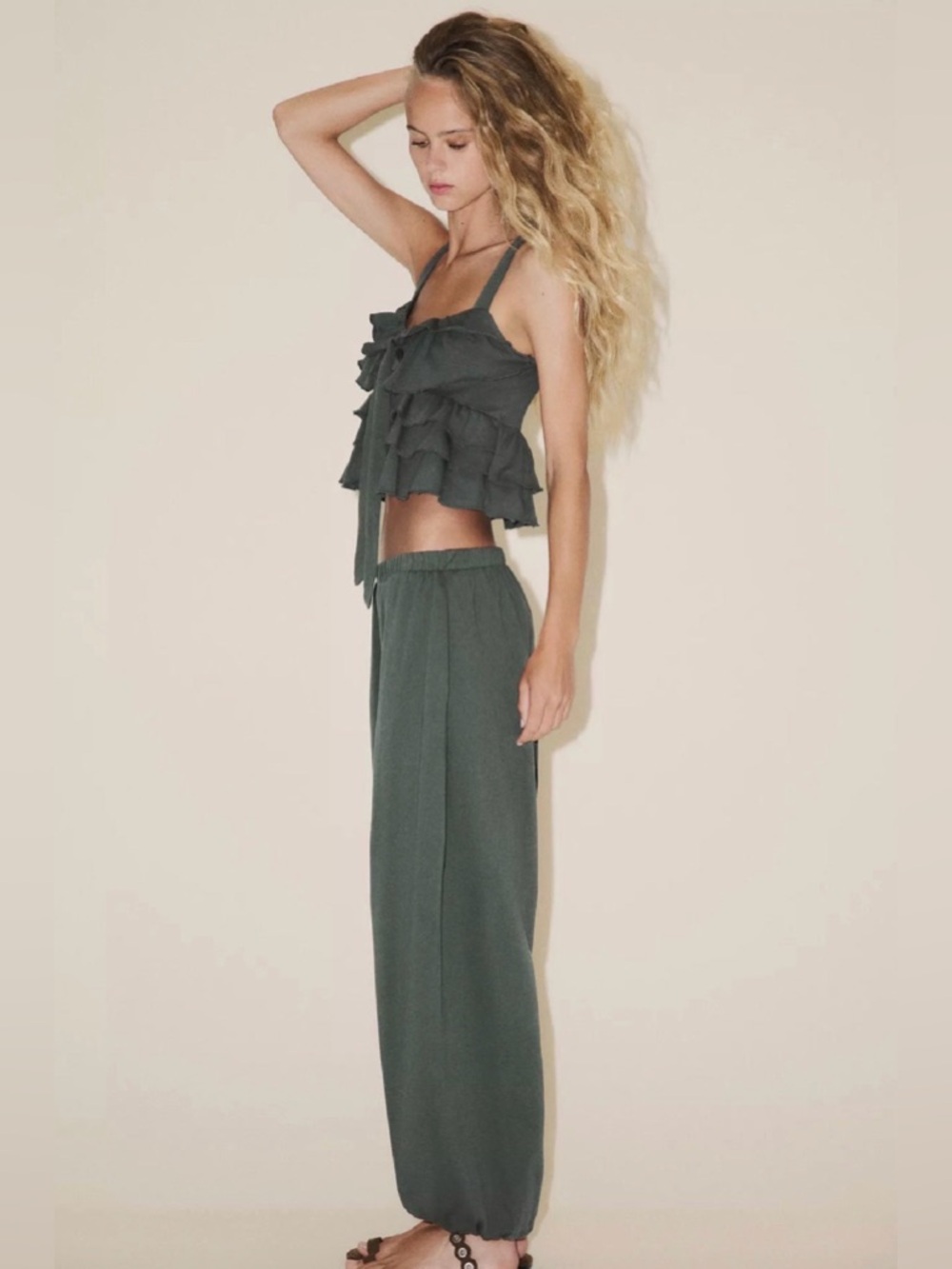 ZARA Ruffled Bow Top - Picture 5 of 8